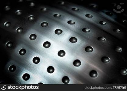 spherical metal surface background with repetition holes