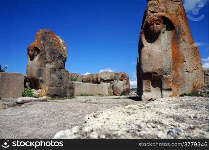 Sphinx gate in Aladja-Hoyuk in Anatolia, Turkey