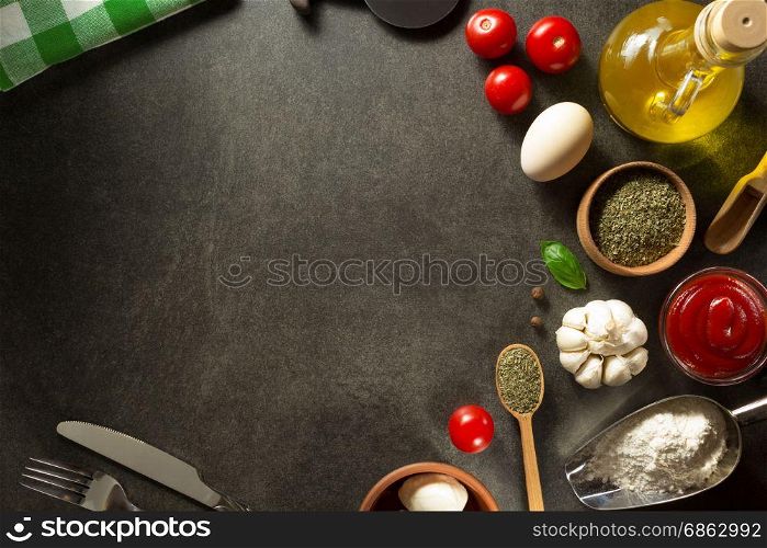 spice and herbs ingredients at table