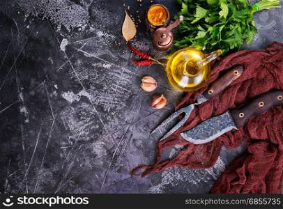 spice on kitchen table, stock photo