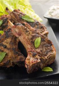 Spiced Lamb Chops with Raita - Chaamp Lajawab