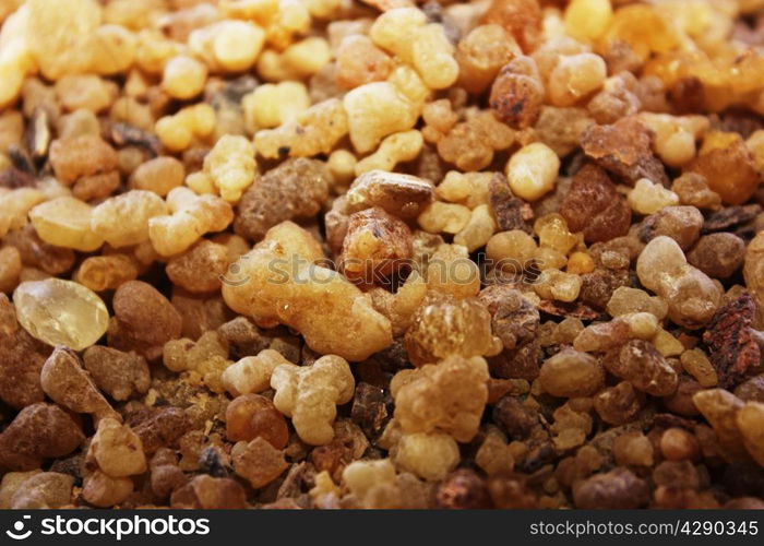 Spices and herbs on oriental market