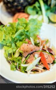 spicy grilled pork salad Thai style