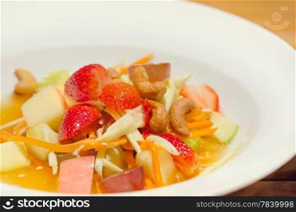 spicy mix fruits salad , thai style cuisine