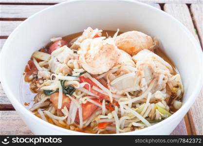 Spicy stir fry bean sprout in a bowl, stock photo