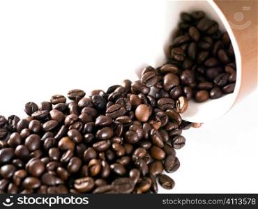 Spilled coffee beans