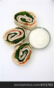 Spinach Ham Wrap with Ranch
