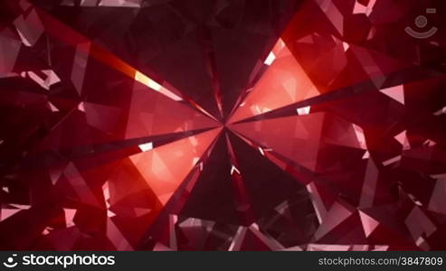 Spinning red shining diamond - looped 3d animation