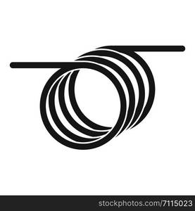 Spiral cable icon. Simple illustration of spiral cable vector icon for web design isolated on white background. Spiral cable icon, simple style