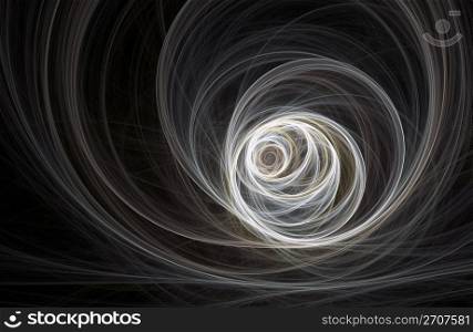 Spiral circles. 3D digital generated this image