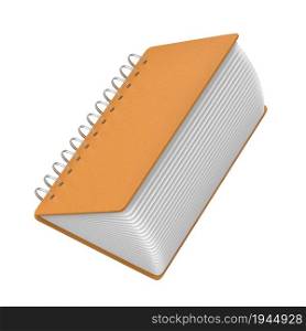 Spiral notebook isolated on white background