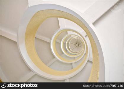 Spiral Staircase in a Pagoda at Chinese Garden in Singapore