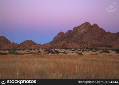 Spitzkoppe Range Earths shadow Namibia