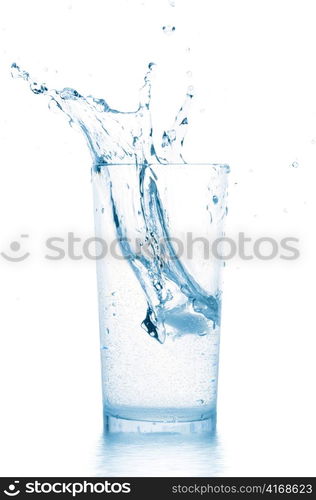 splash in water glass