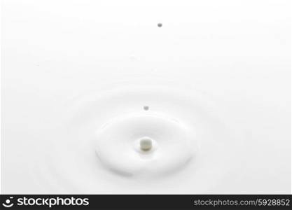 Splash of milk and drops macro close-up background