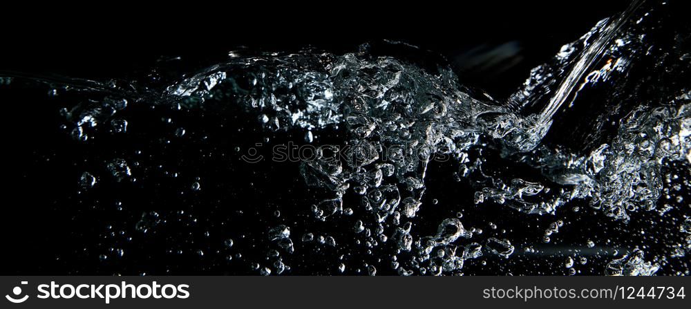 Splash of water. Isolate on black background