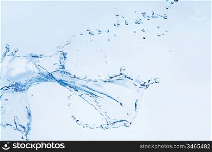 Splash of water on a surface