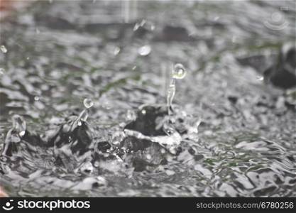 splash Rain water, Rain drops rippling background