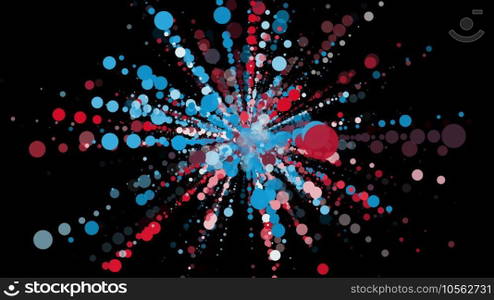 Splash random particles. Computer generated 3d render. Splash random particles
