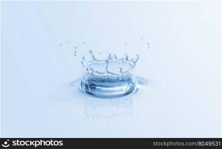 Splash water drop close up