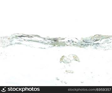splash water on white background