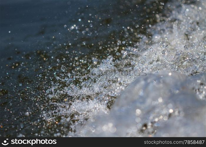 splash water, Rain drops rippling background from boat