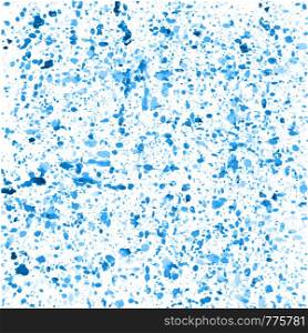 Splashes of blue paint on a light background. The ideal solution for fabric, upholstery, Wallpaper, screen saver, for design and decoration.