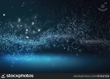 Splashing dusky of bokeh abstract background full frame creativity background. Abstract of blue and gold droplet from spray water design. Finest generative AI.. Splashing dusky of bokeh abstract background full frame creativity with blue and gold droplet.