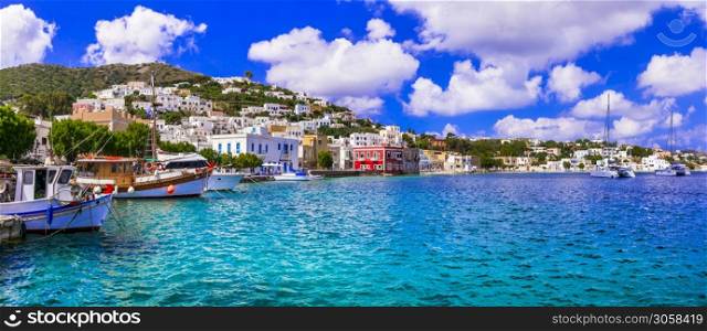 Splendid Leros island. Picturesque Agia Marina bay and village, Greece