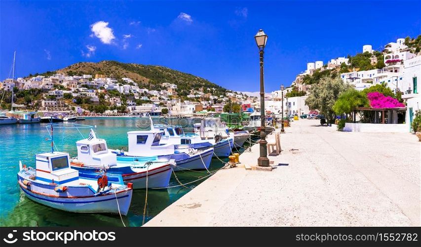 Splendid Leros island. Picturesque Pantelli bay and village, Greece, Dodecanese
