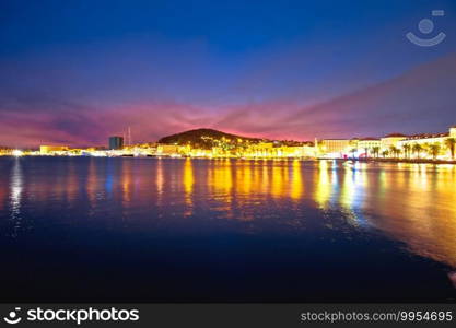 Split. Amazing Split waterfront evening view, Dalmatia region of Croatia 