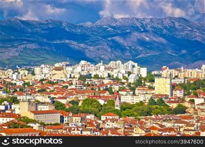 Split cityscape and Mosor mountain, Dalmatia, Croatia