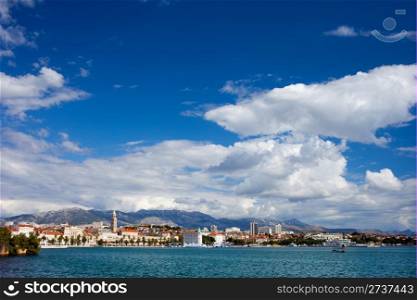 Split cityscape on the Adriatic Sea in Croatia