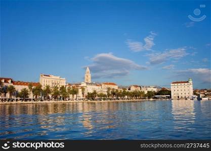 Split cityscape on the Adriatic Sea in Croatia