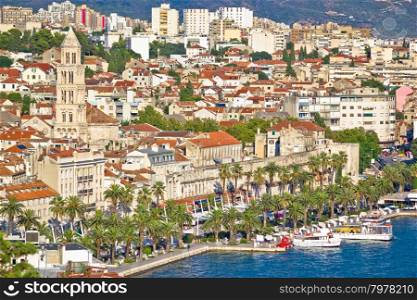Split Riva waterfront and Diocletian&rsquo;s palace view, Dalmatia, Croatia