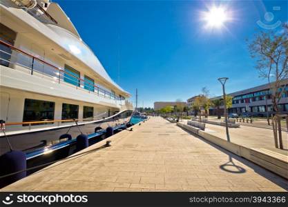 Split west coast walkway and luxury yachts dock, Dalmatia, Croatia