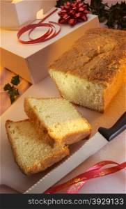 Sponge cake is a cake based on flour (usually wheat flour), sugar, and eggs, sometimes leavened with baking powder which has a firm, yet well aerated structure, similar to a sea sponge.
