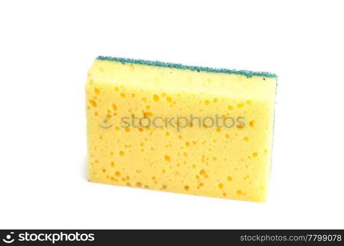 sponge for washing dishes isolated on white