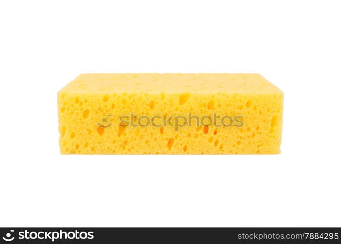 Sponge for washing disk on white background
