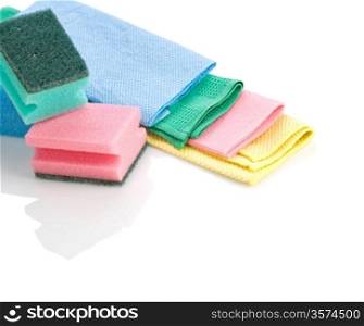 sponges and rags
