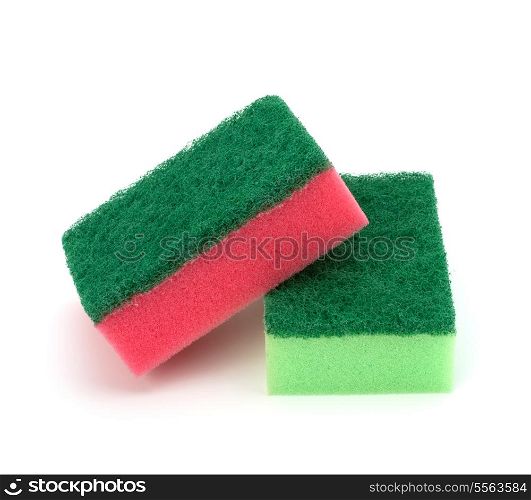 sponges group isolated on the white background