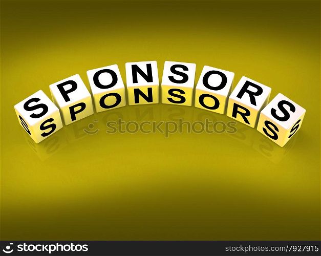 Sponsors Blocks Representing Advocates Supporters and Benefactors
