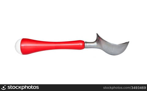 Spoon for ice cream isolated on a white background