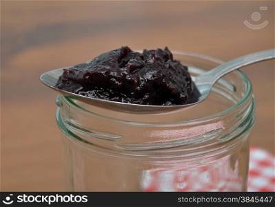 Spoon with jam