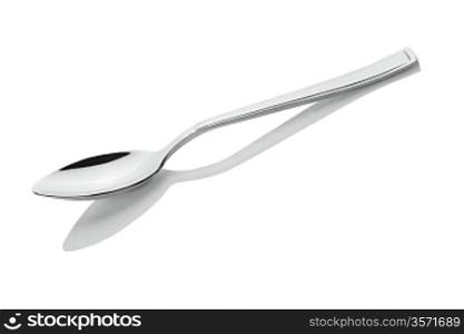spoon with reflection isolated