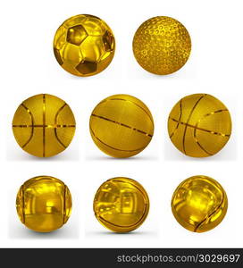 sport balls golden collection