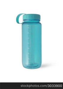 Sport bottle water on isolated white background. With clipping path.. Sport bottle water