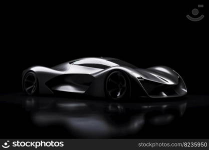 Sport car concept at low light. Auto speed vehicle. Generate Ai. Sport car concept at low light. Generate Ai