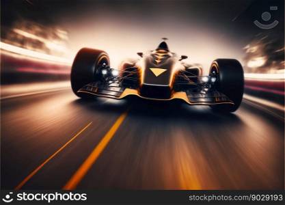 Sport car high speed motion. Generative AI. High quality illustration. Sport car high speed motion. Generative AI