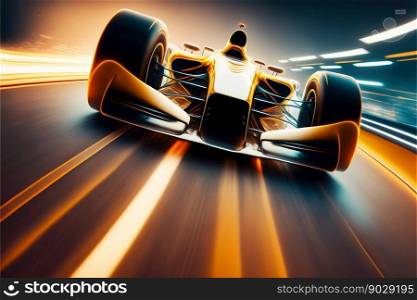 Sport car high speed motion. Generative AI. High quality illustration. Sport car high speed motion. Generative AI